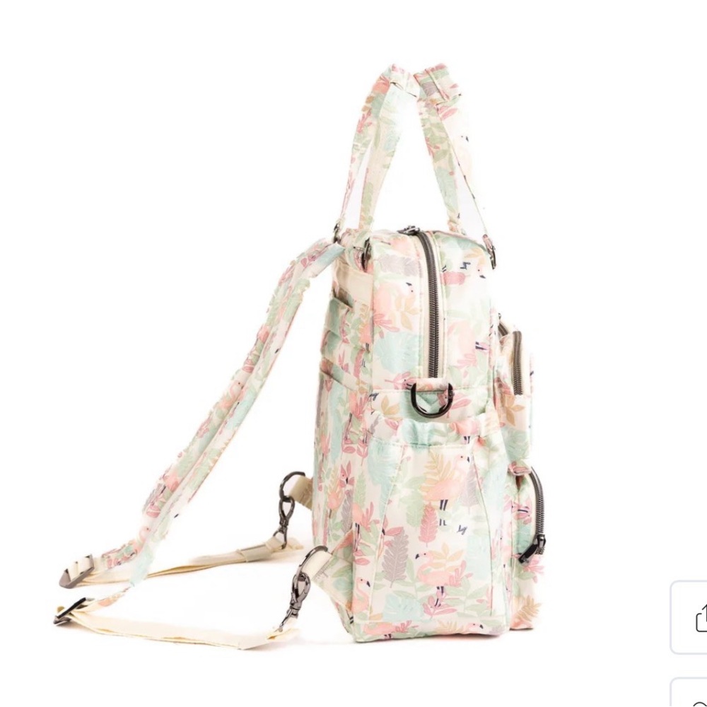 Lug Legacy Mini Puddle Jumper Backpack Crossbody Bag NWT Flamingo Foliage - Picture 3 of 13